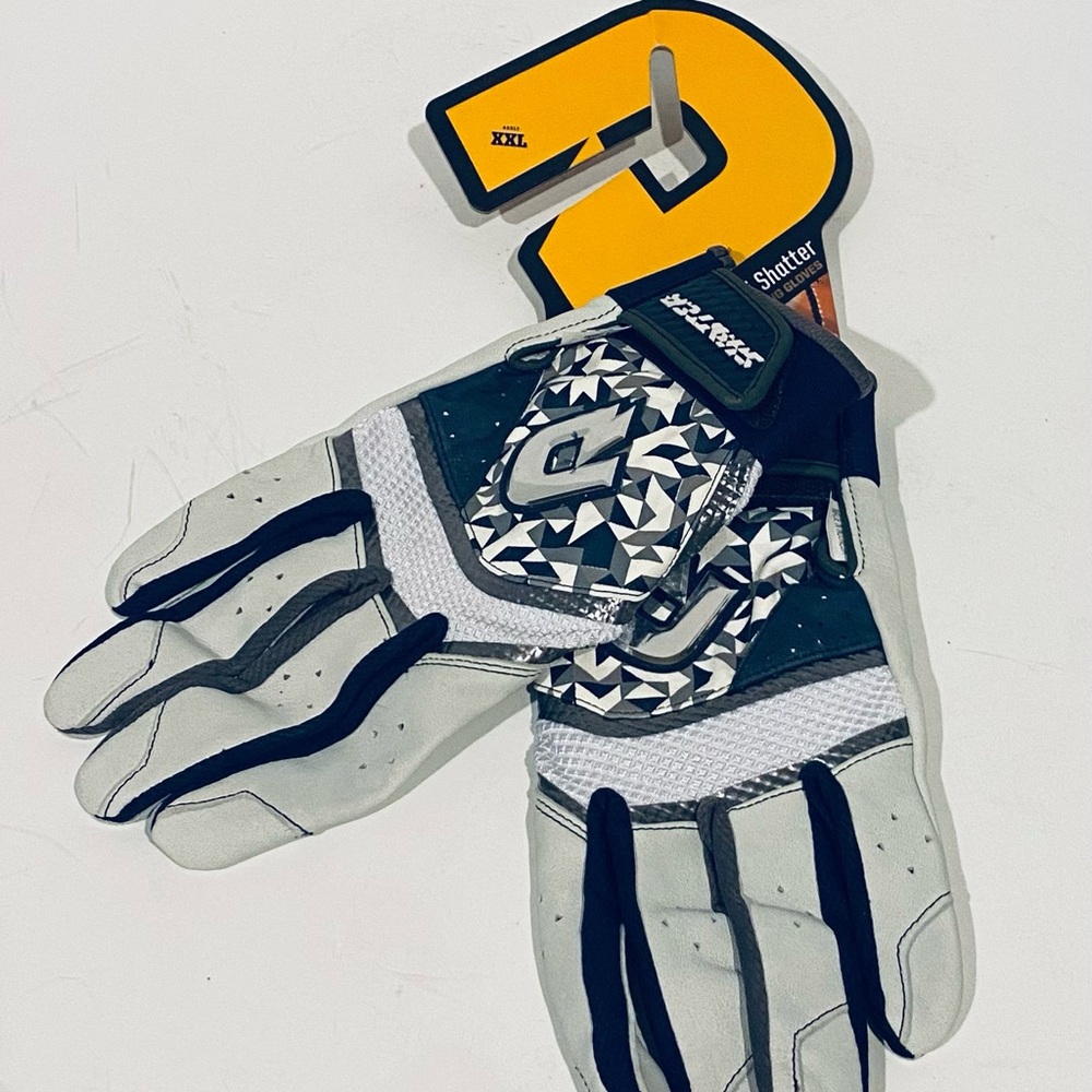 Demarini Shatter batting gloves NEW Navy blue Gray and White size XXL